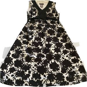 George Designs By Mark Eisen Women’s 14 Sleeveless Black& White Dress Tie Back